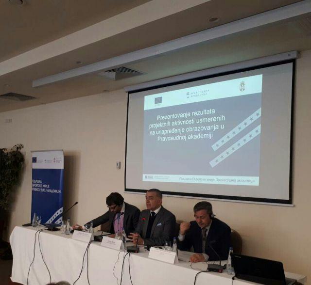 Predstavljanje rezultata projektnih aktivnosti usmerenih na unapređenje obrazovanja u Pravosudnoj akademiji